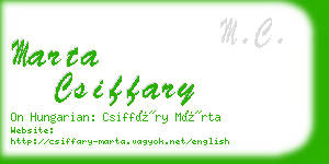 marta csiffary business card